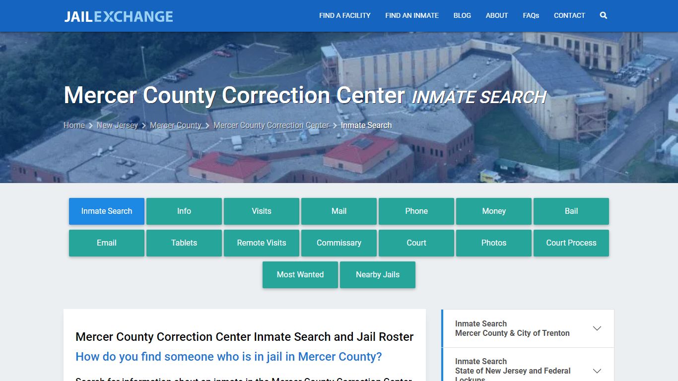 Mercer County Correction Center Inmate Search - Jail Exchange